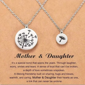 dandelion necklace 2 Pcs/Set Dandelion And Seeds Mother Daughter Necklaces