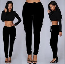 Elegant Elastic Women Pants Oversize Drawstring Long Pencil Pants