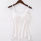Solid Tank Tops Adjustable Strap Built In Cup Padded Wireless Camisole Camis Vest