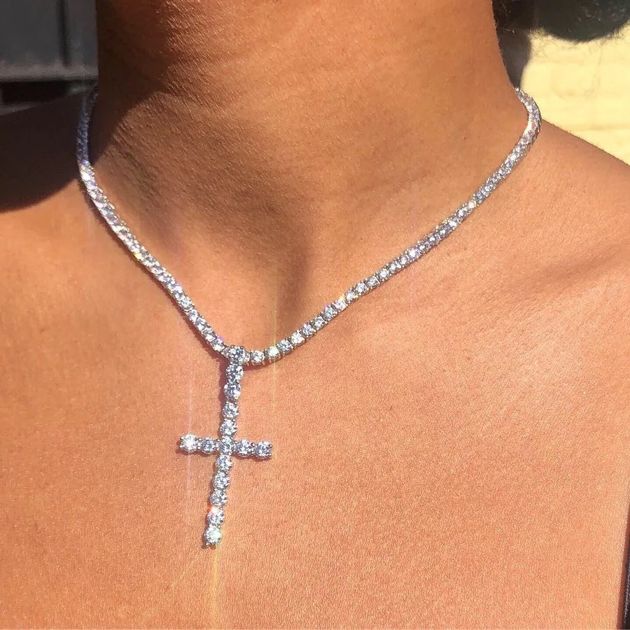 pearl cross necklace Pendant