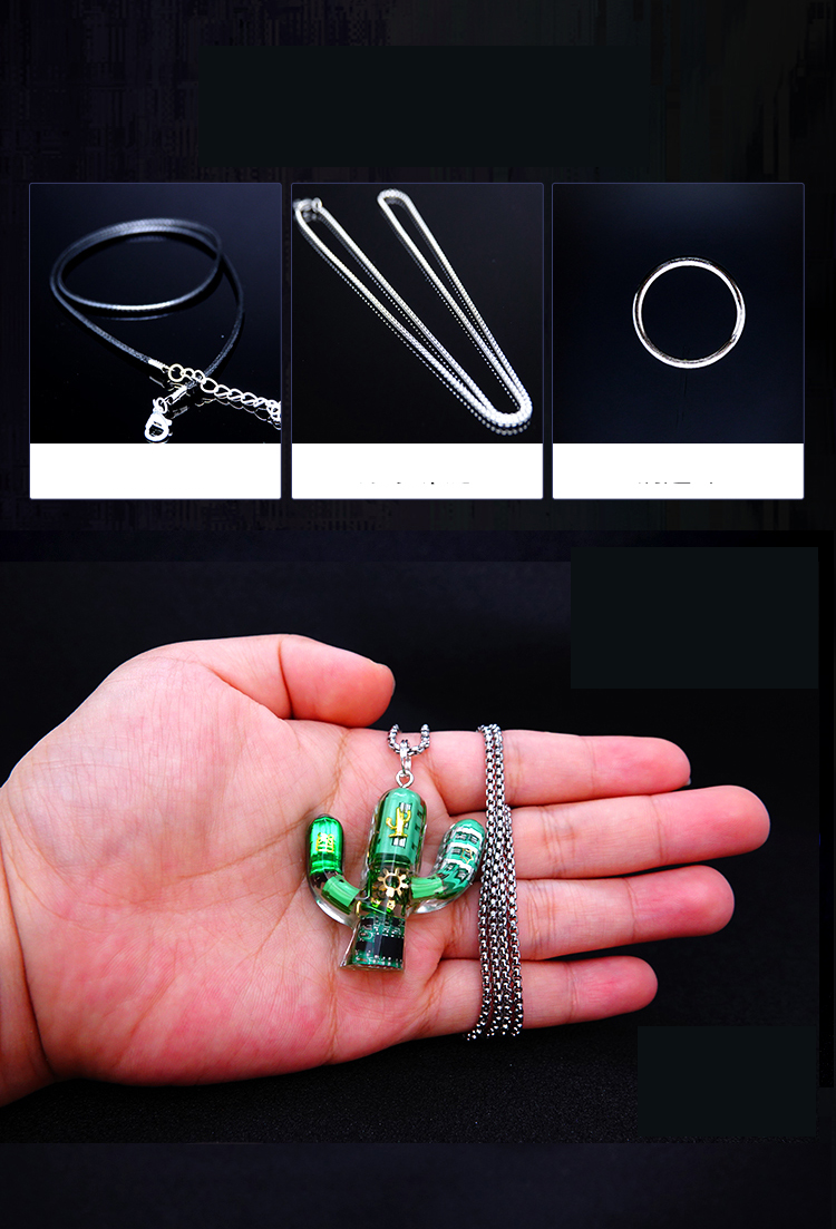 Original Cactus Necklace Delicate Cyberpunk Clavicle Chain