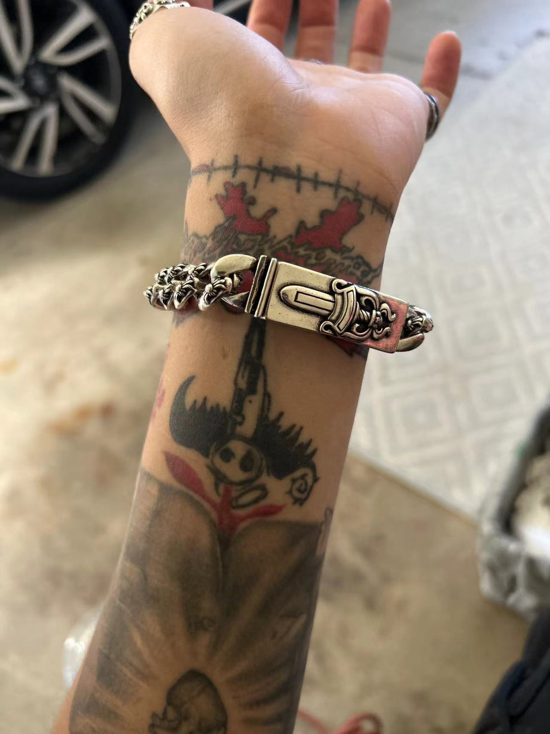 Retro domineering bracelet hip-hop personality men's cross bracelet