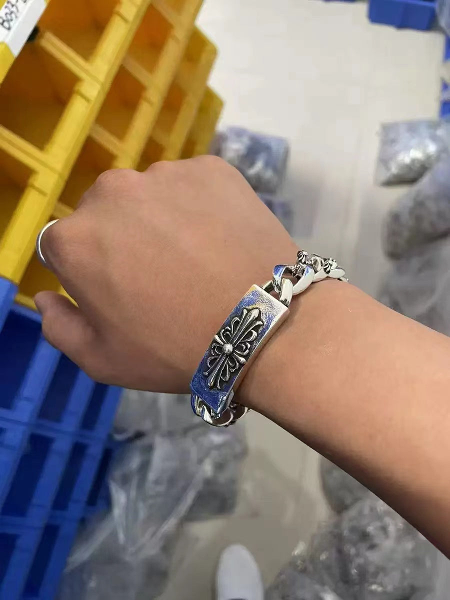 Retro domineering bracelet hip-hop personality men's cross bracelet