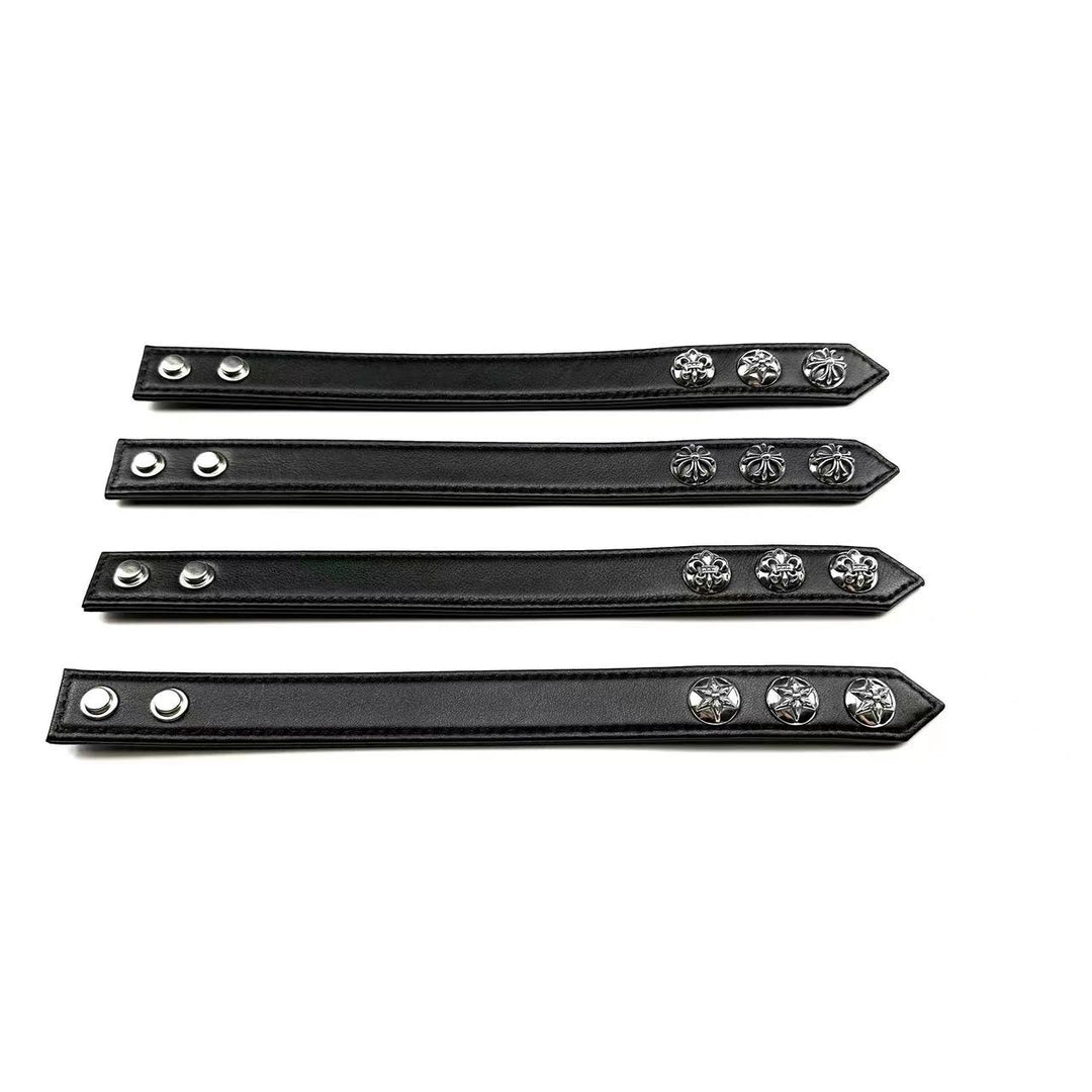 Chrome Hearts S925 sterling silver leather bracelet