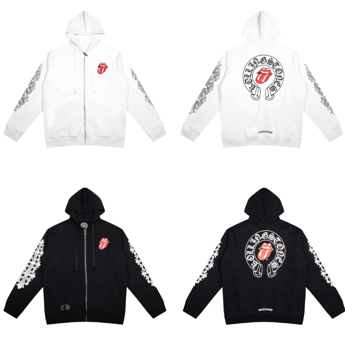 Chrome Hearts Red Lips hooded sweatshirt jacket