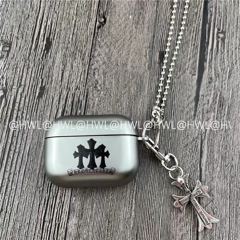 Chrome Hearts Pattern Apple Earphone Protective Case