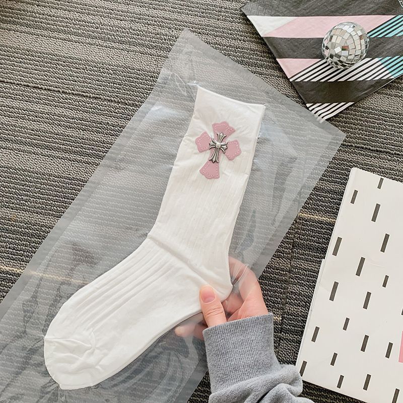 Chrome Hearts Cross Leather-Patch Socks