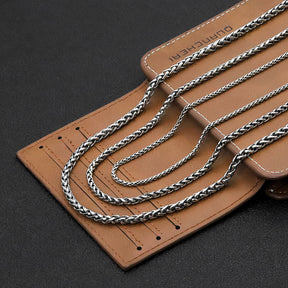 S925 silver antiqued keel chain