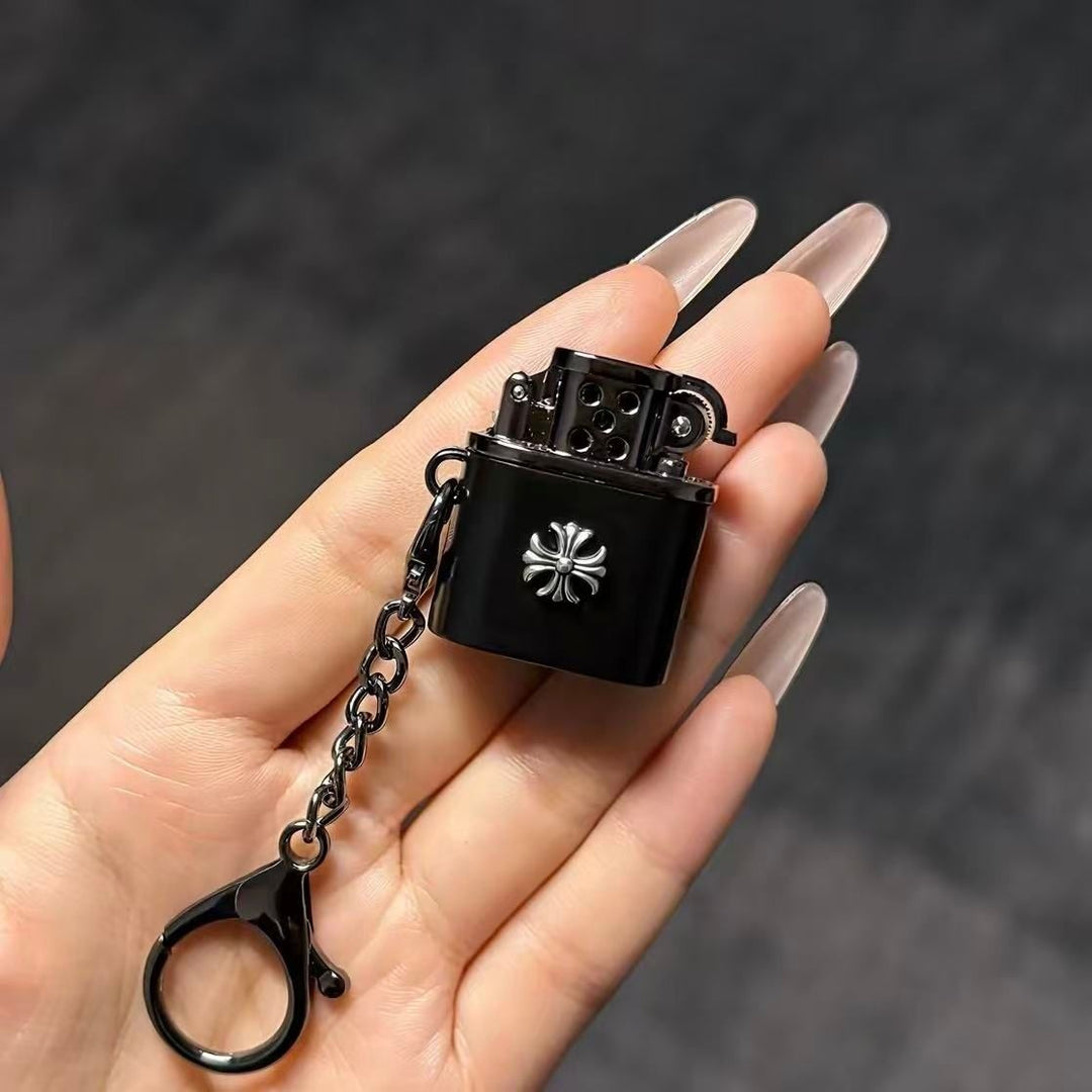 Chrome Hearts Black Mini Metal Flint-Wheel Lighter