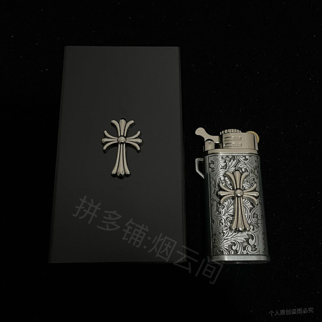 Chrome Hearts Style Vintage Engraved Kerosene Lighter