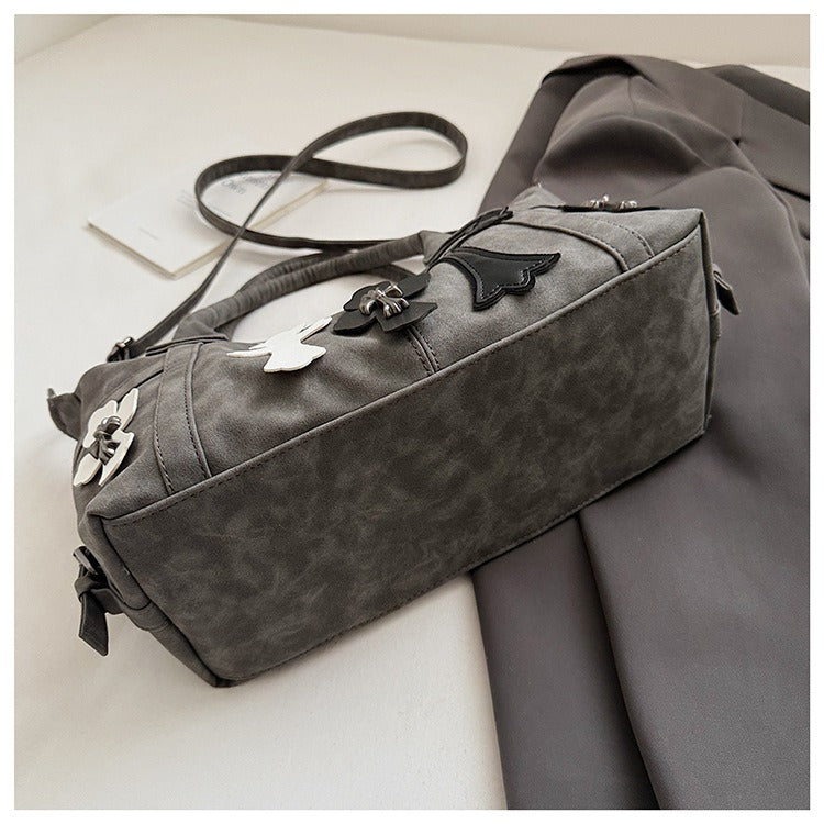 Chrome Hearts Black and White Patchwork Travel Bag