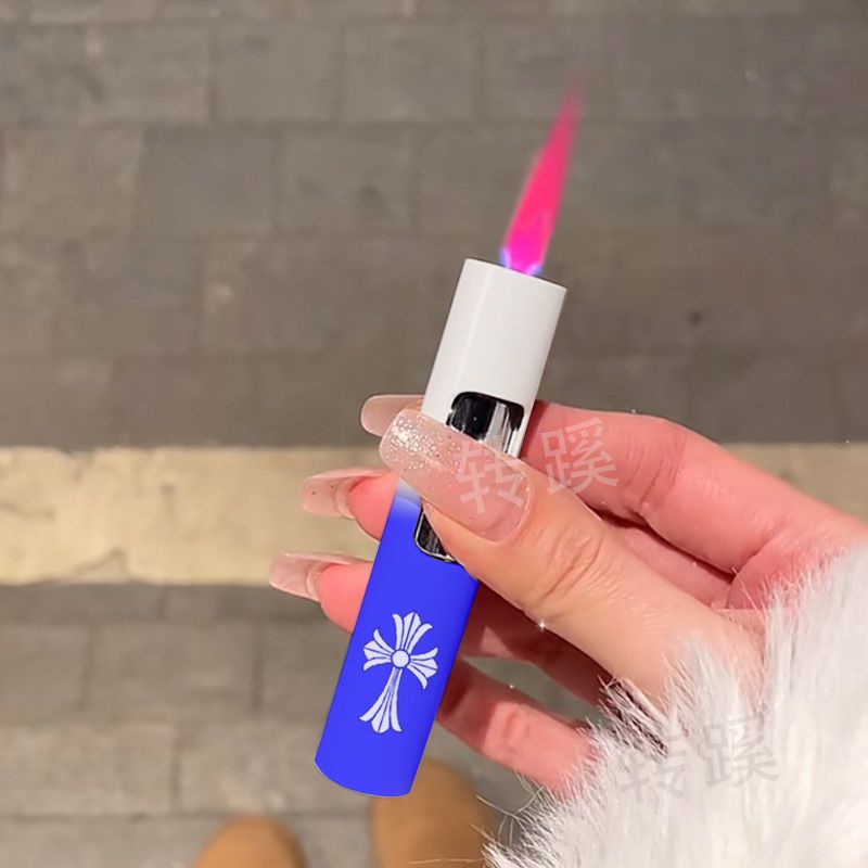 Chrome Hearts Style Pink Flame Torch Lighter