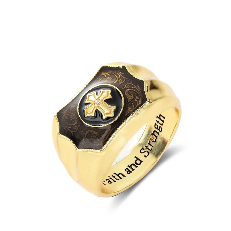 Chrome Hearts cross symbolizing faith creative ring