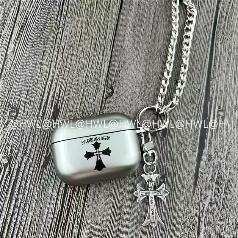 Chrome Hearts Pattern Apple Earphone Protective Case
