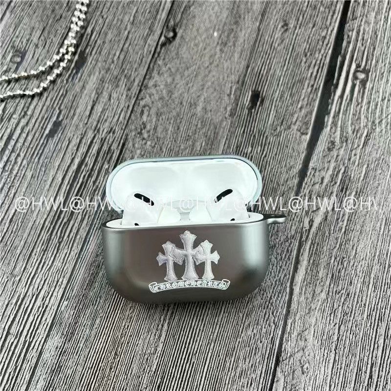 Chrome Hearts Pattern Apple Earphone Protective Case