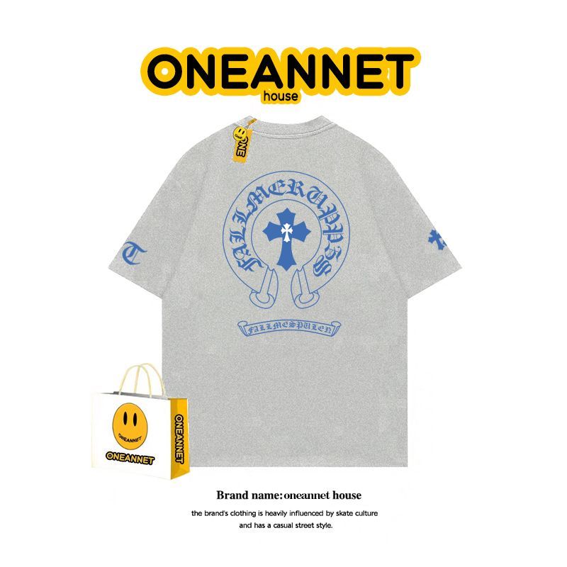 Chrome Hearts-Inspired Loose-Fit, Laid-Back Style Top
