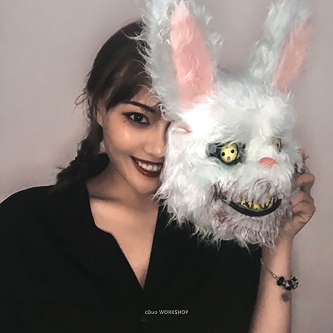 Halloween bloody rabbit mask