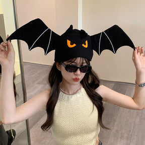 Halloween black bat hat