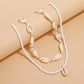 2pcs/set Summer Natural Sea Shell Choker Necklace Beads Chain for Woman