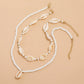 2pcs/set Summer Natural Sea Shell Choker Necklace Beads Chain for Woman