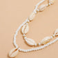 2pcs/set Summer Natural Sea Shell Choker Necklace Beads Chain for Woman