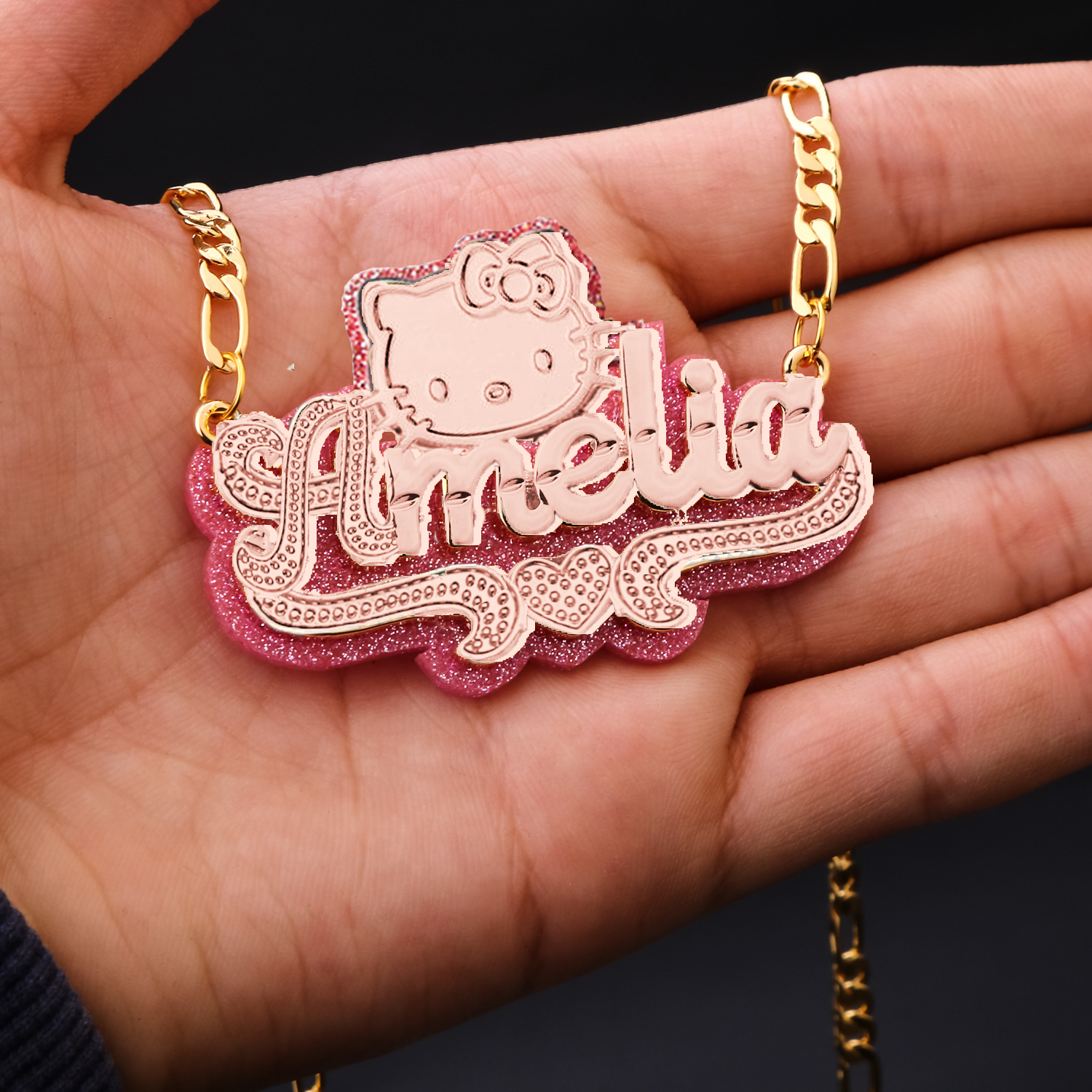 hello kitty necklace gold