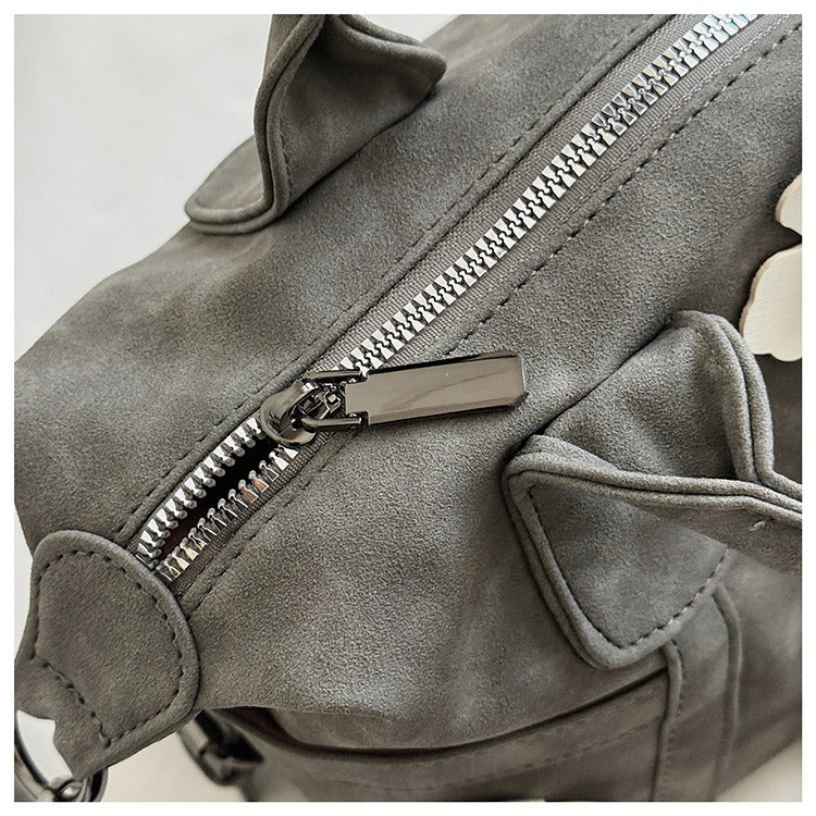 Chrome Hearts Black and White Patchwork Travel Bag