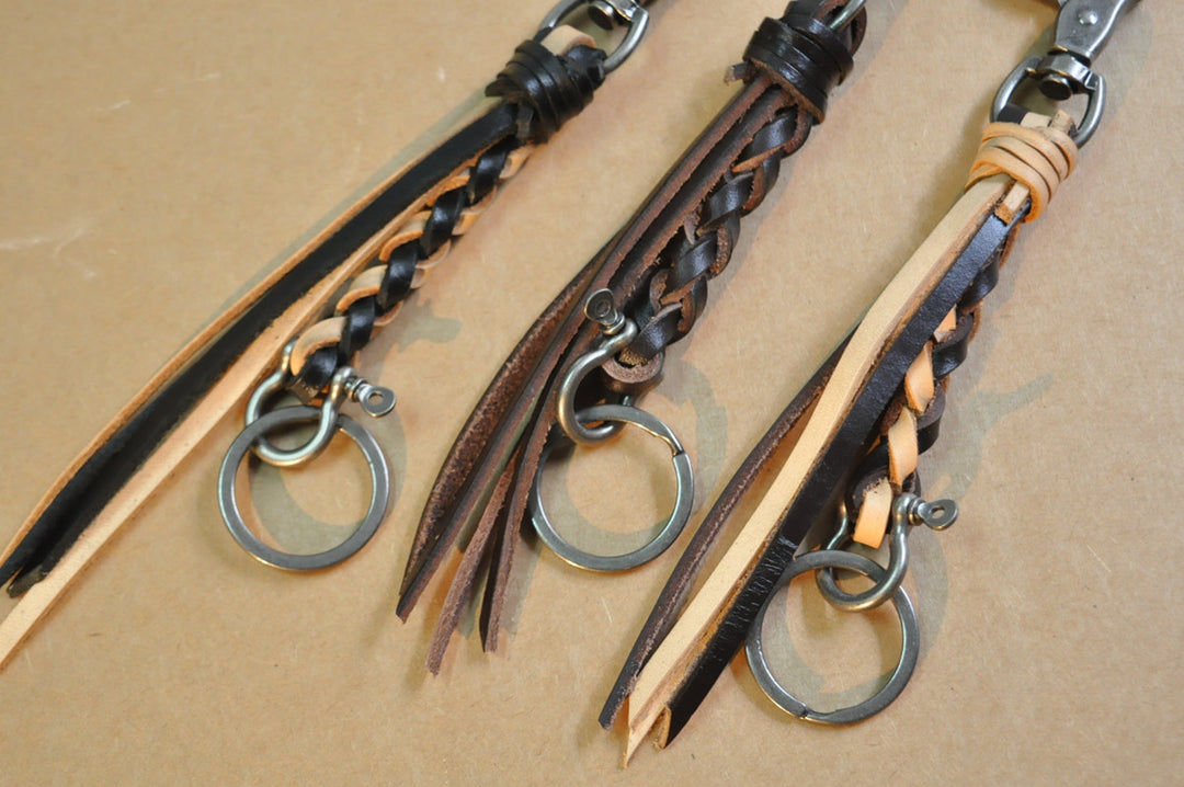 Purely Handcrafted Top-Grain Cowhide Keychain