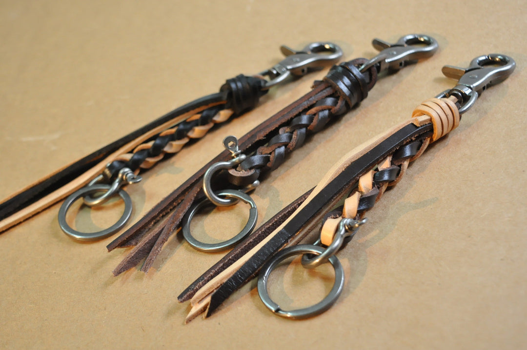 Purely Handcrafted Top-Grain Cowhide Keychain