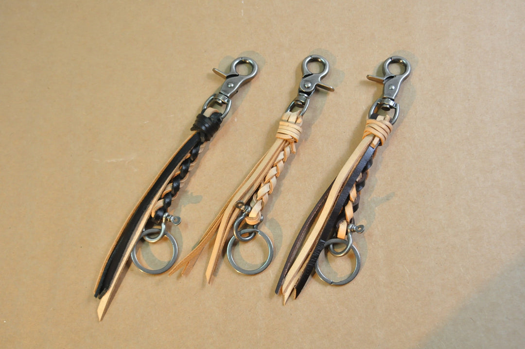 Purely Handcrafted Top-Grain Cowhide Keychain