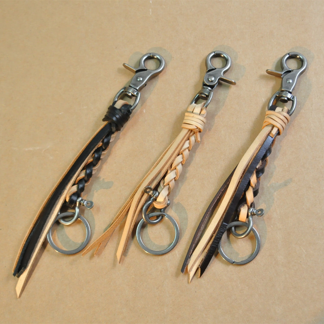 Purely Handcrafted Top-Grain Cowhide Keychain