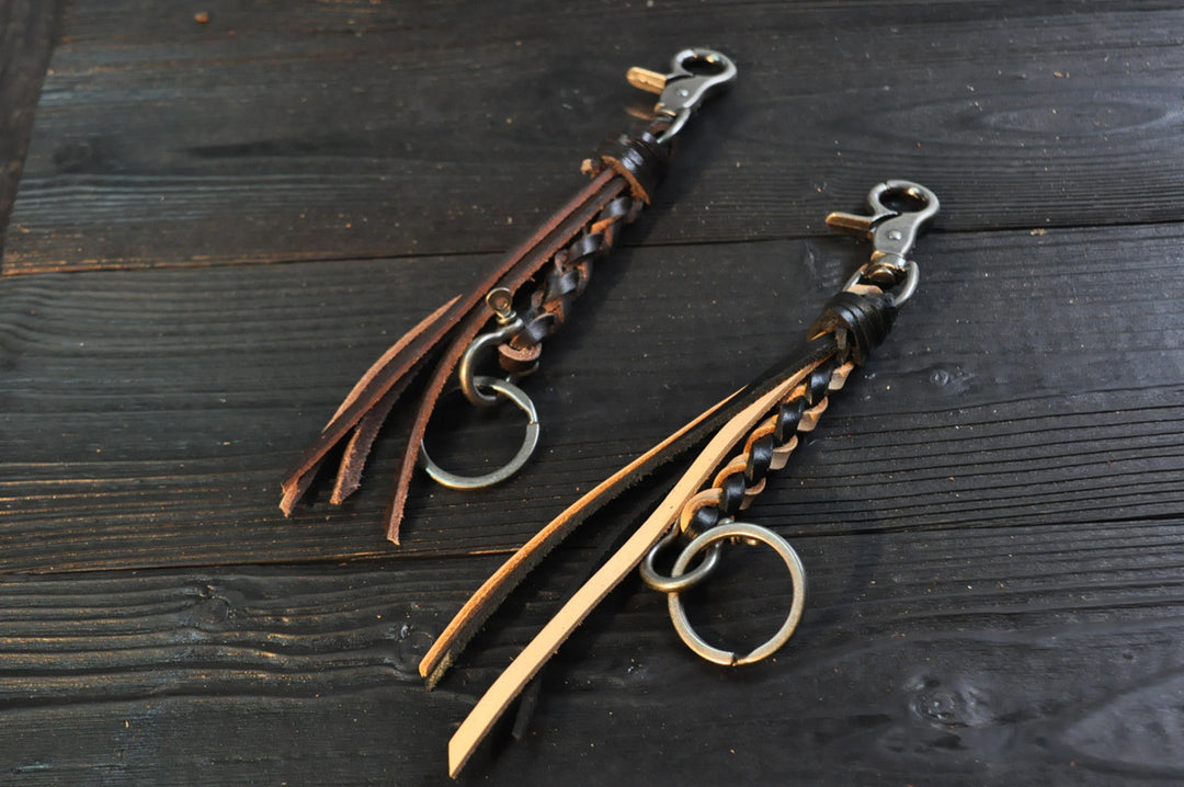 Purely Handcrafted Top-Grain Cowhide Keychain