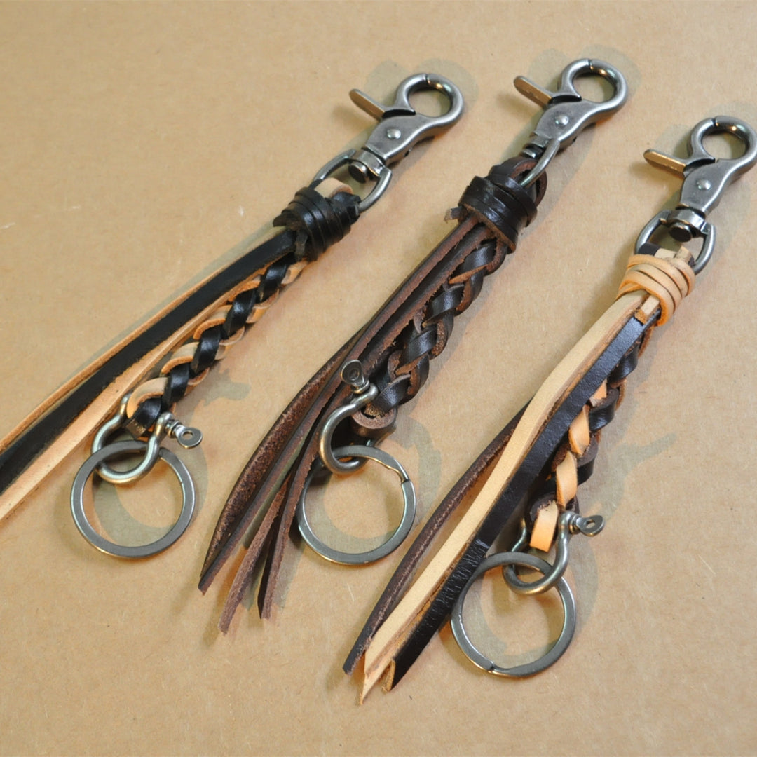 Purely Handcrafted Top-Grain Cowhide Keychain