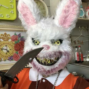 Halloween bloody rabbit mask