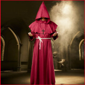 Halloween costume medieval monk cloak suit