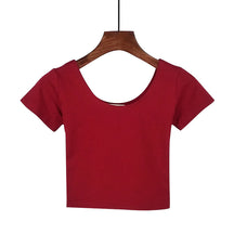 Tight navel-baring short-sleeved women's T-shirt