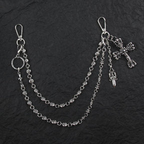 Chrome Hearts dagger double-layer bag chain