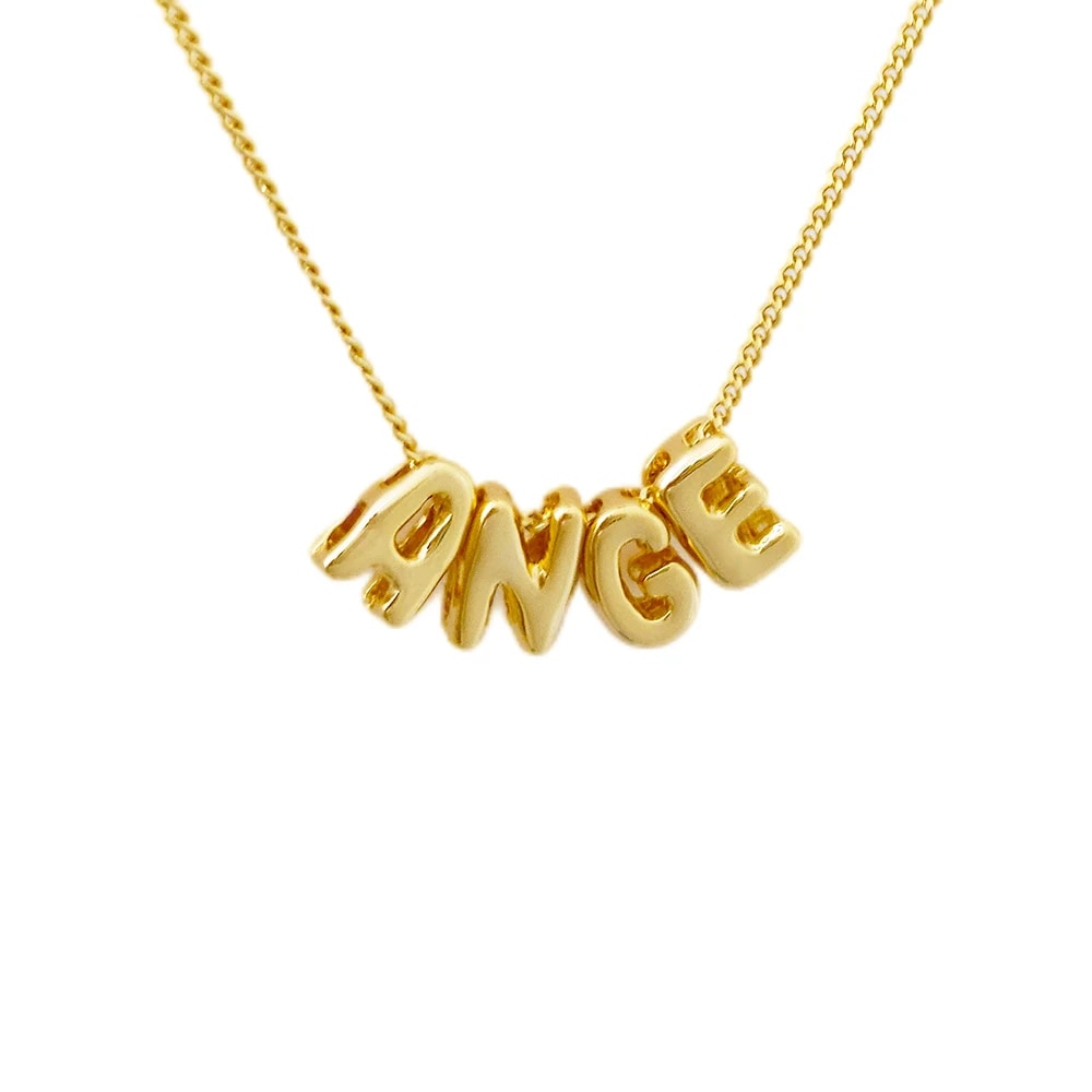 bubble name necklace