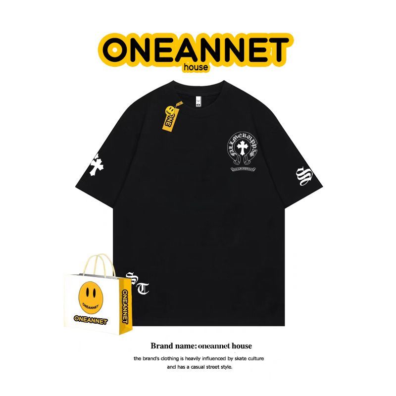 Chrome Hearts-Inspired Loose-Fit, Laid-Back Style Top