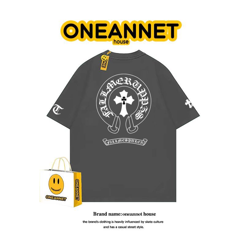 Chrome Hearts-Inspired Loose-Fit, Laid-Back Style Top