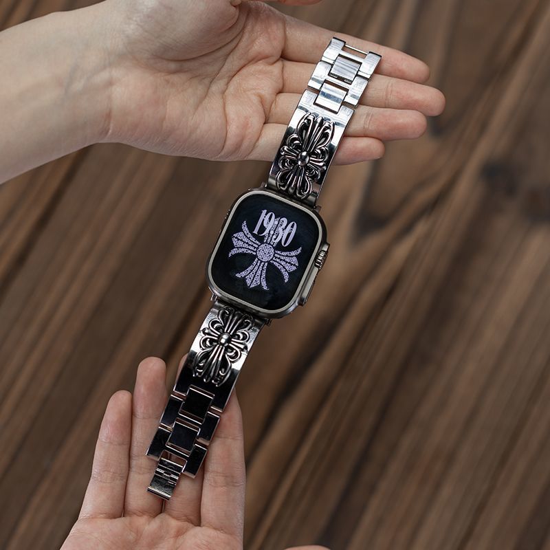 hrome Hearts Cross Metal Apple Watch Band
