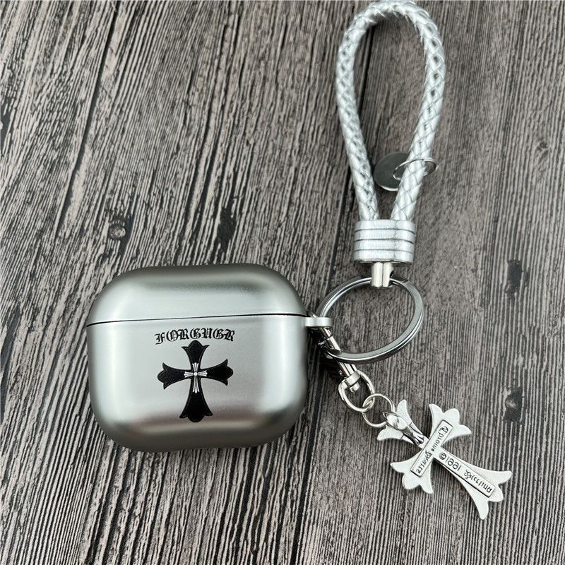 Chrome Hearts Pattern Apple Earphone Protective Case