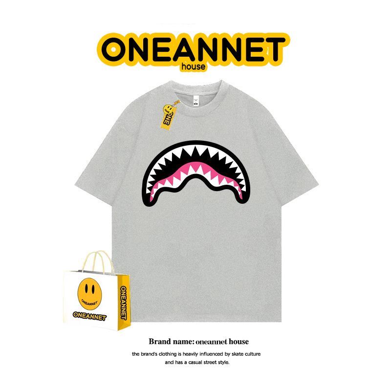 Shark Print Short-Sleeve T-Shirt