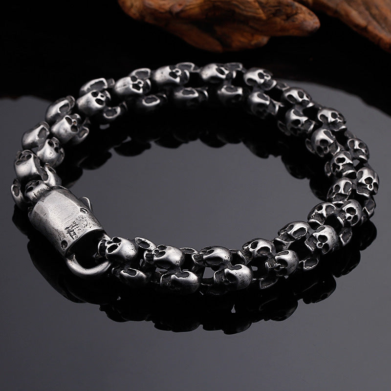 Retro Skull Personalized Stainless Steel Bracelet