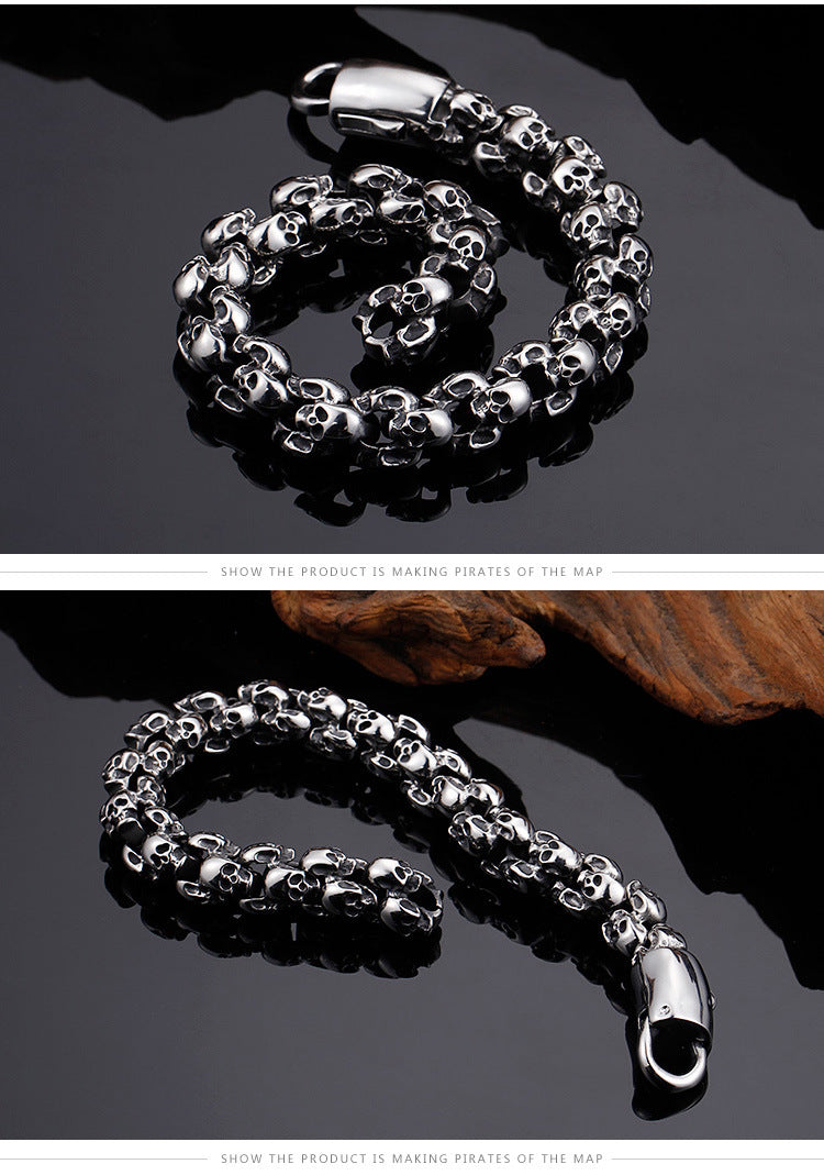 Retro Skull Personalized Stainless Steel Bracelet