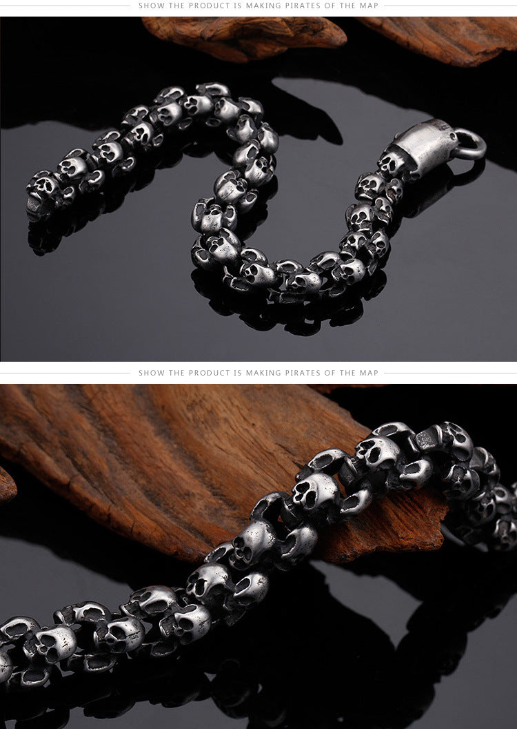 Retro Skull Personalized Stainless Steel Bracelet