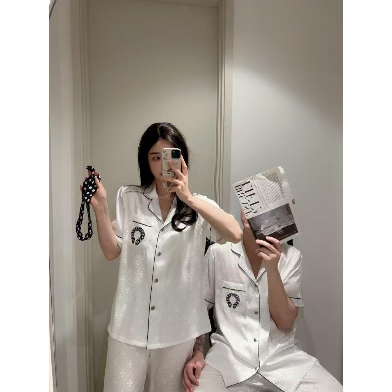 Chrome Hearts-Inspired Ice Silk Loungewear Set