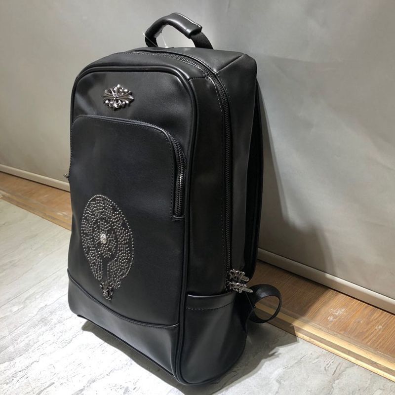 Chrome Hearts genuine leather rhinestone horseshoe backpack