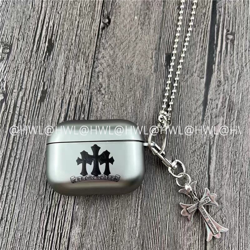 Chrome Hearts Pattern Apple Earphone Protective Case