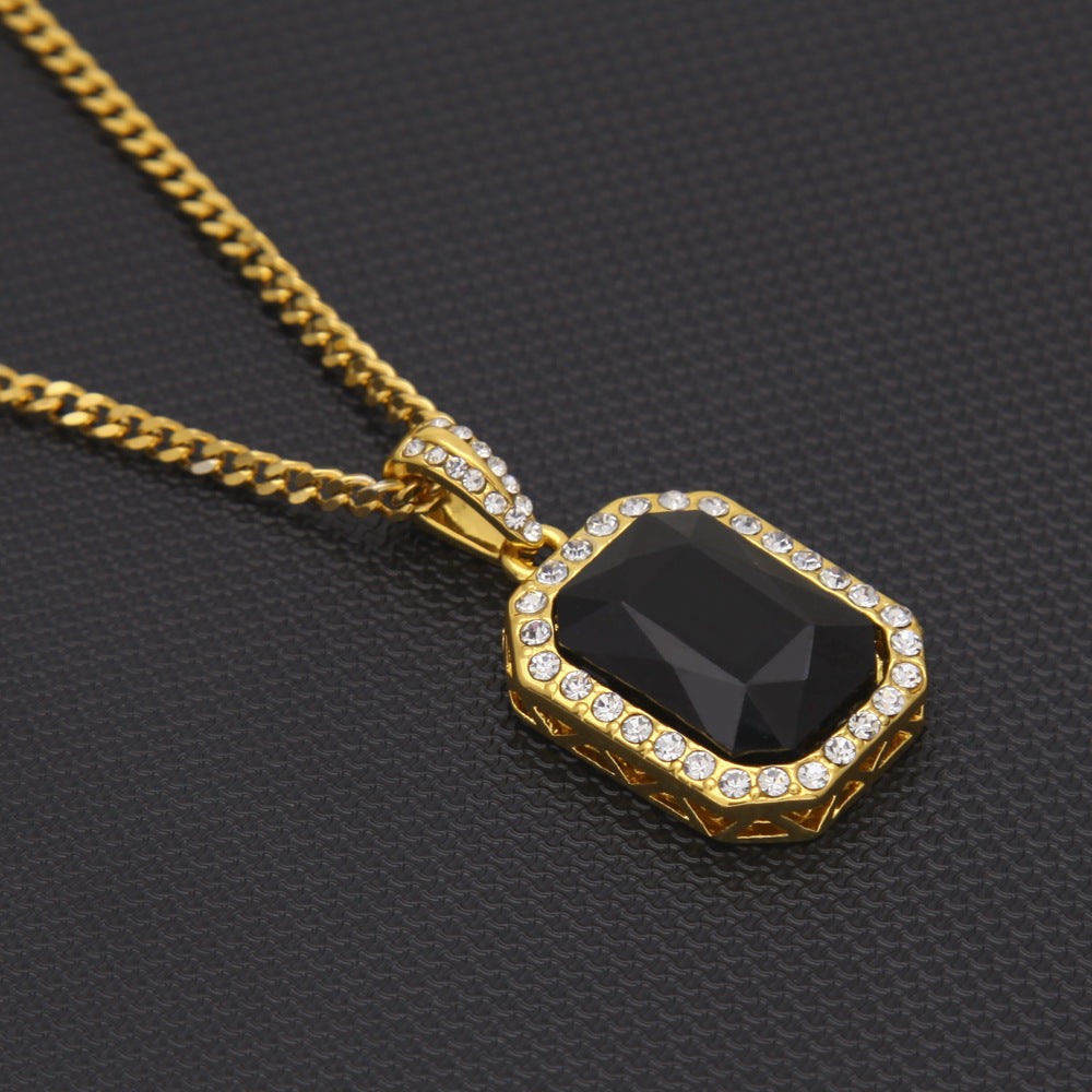 Hip-Hop Mini Diamond Pendant Necklace